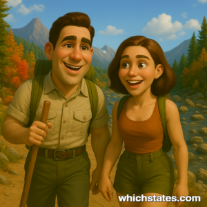 Ellis and June Explore the Beauty of New Hampshire Adventures Ellis and June enjoying New Hampshire Adventures in a scenic, mountain setting with trees, lakes, and a peaceful outdoor atmosphere.